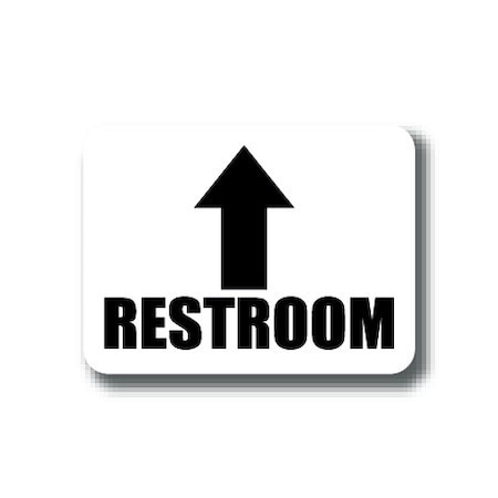 Ergomat 12in x 9in RECTANGLE SIGNS - RestroomArrow DSV-SIGN 108 #2345 -UEN